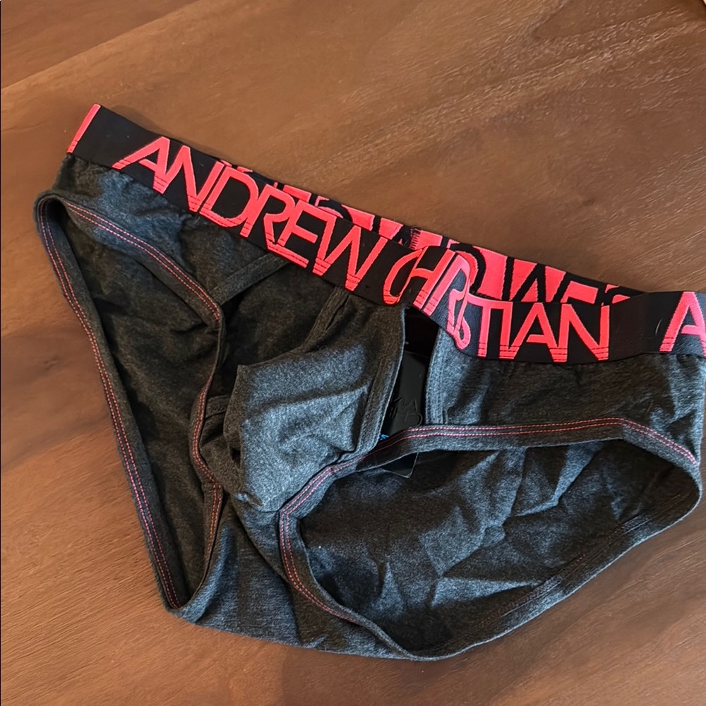 Andrew Christian Gray and Pink Briefs